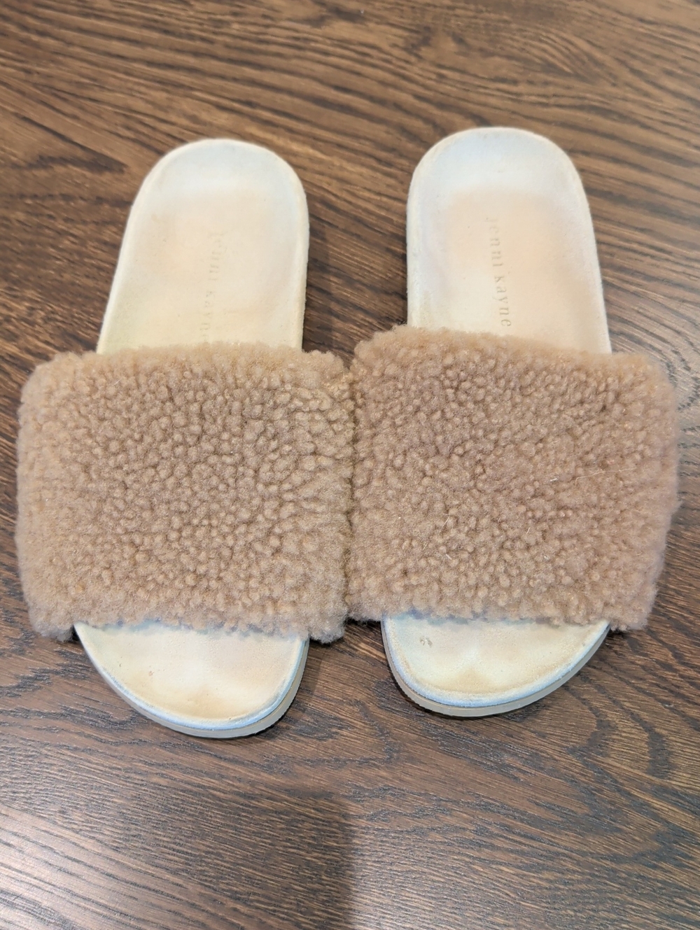 Jenni Kayne Tan Suede Shearling Shoe Sole Detail